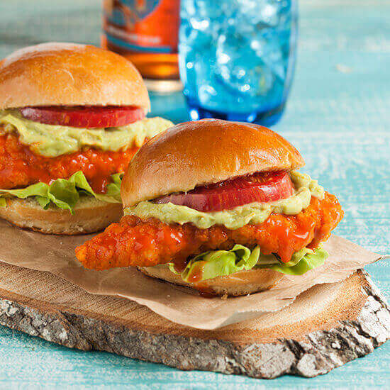 Avocado Buffalo Chicken Sliders Recipe Simplot Foods